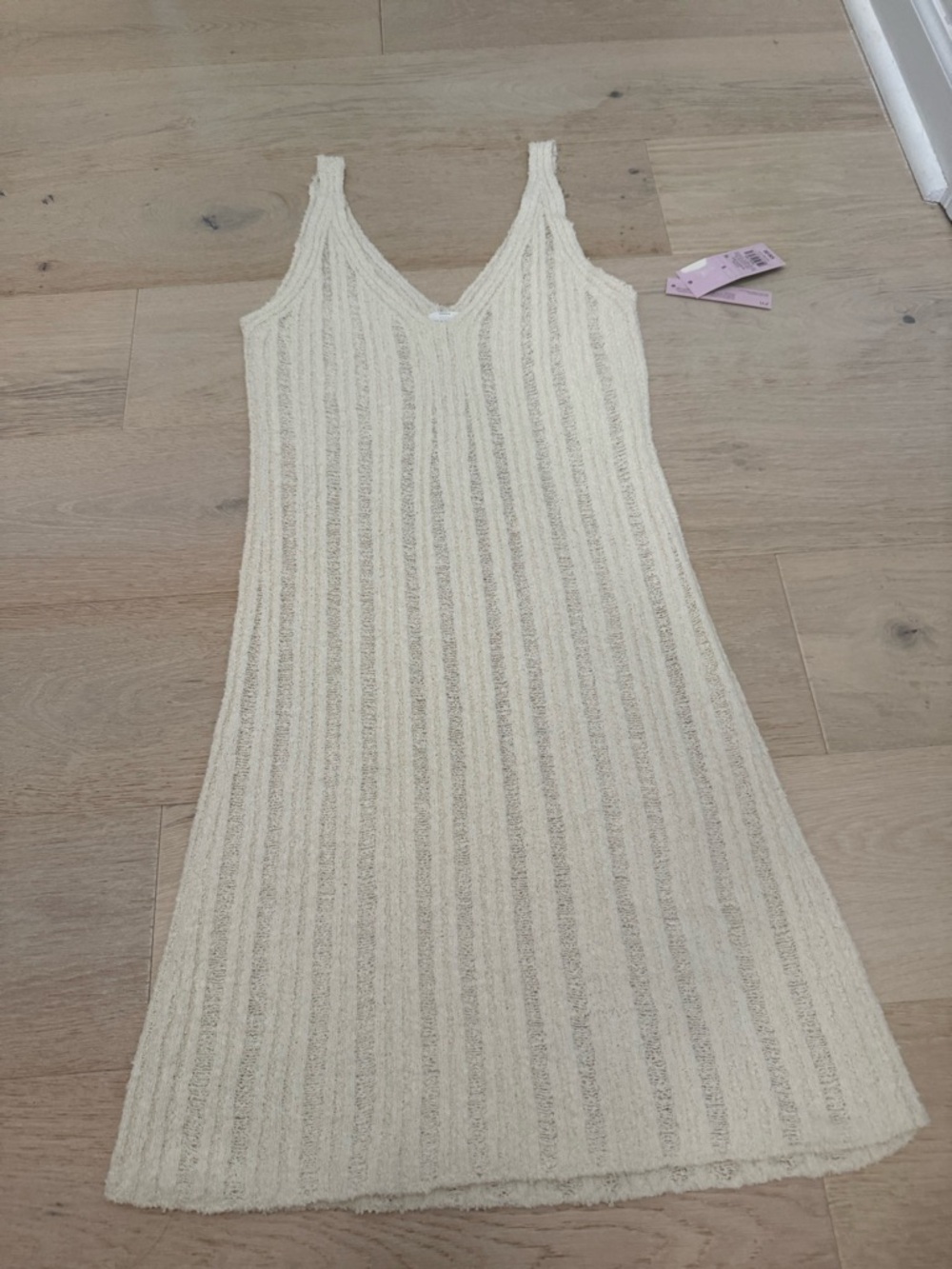 Wild Fable Cream Knit V-Neck Sleeveless Dress Beach or Pool Coverup